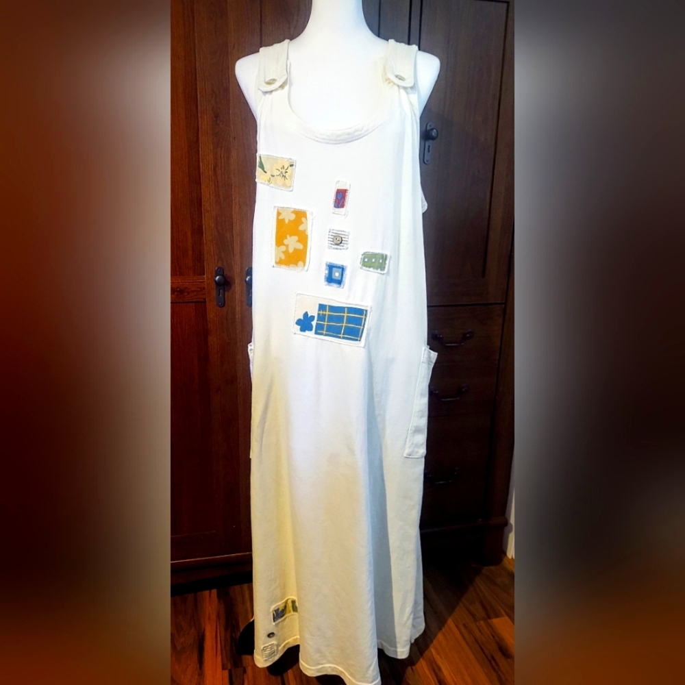 VTG PEAR Patchwork Sack Dress Sz M